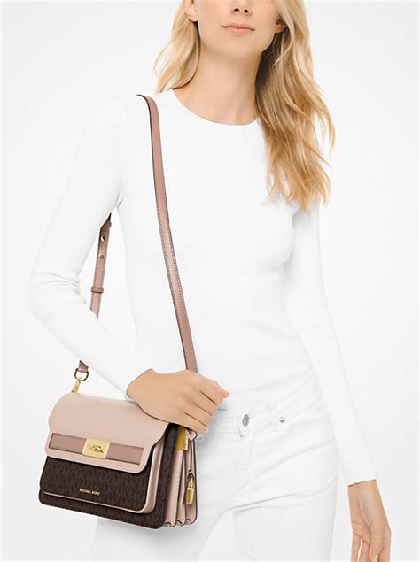 michael kors tatiana flap shoulder bag|Tatiana Large Leather Shoulder Bag .